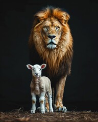 a lion and a lamb