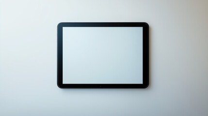 blank horizontal tablet pc mockup, empty tablet screen template on white background