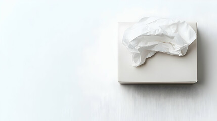 White Tissue Box on White Background