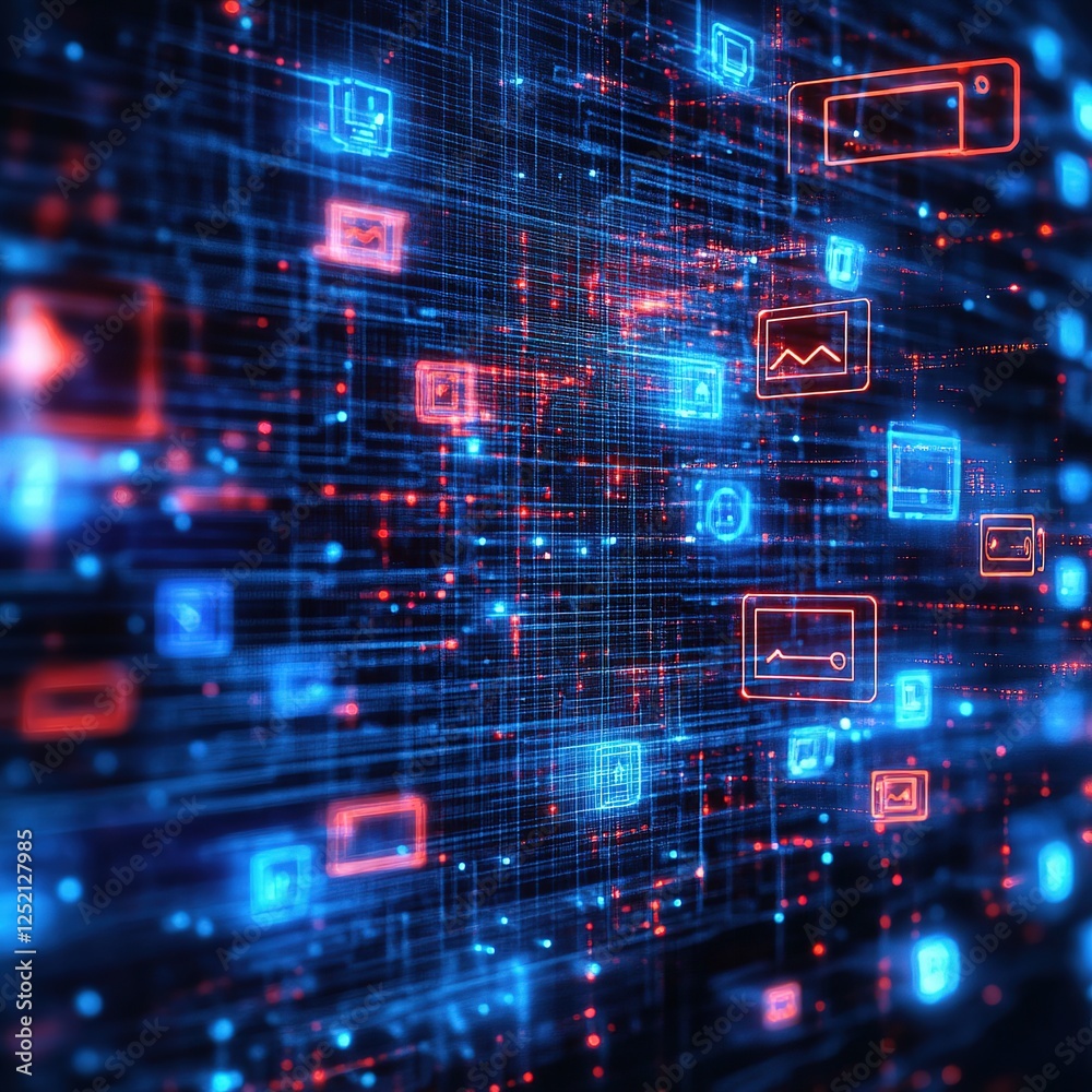Poster data visualization insights digital realm graphic representation high-tech environment abstract pers