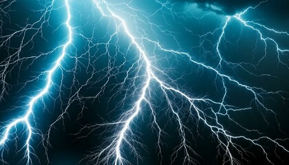 Realistic Lightning Effect Overlay – Isolated Electric Storm Bolt on Black Background