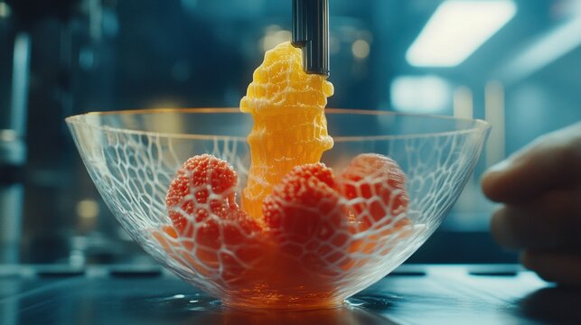 A D printing station integrated into a flexible manufacturing system.