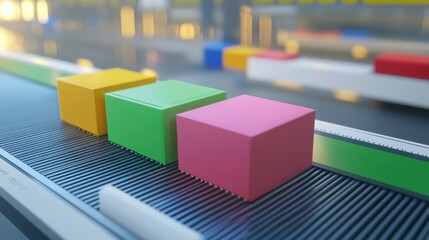 A Kanban card system tracking inventory flow in a lean supply chain.