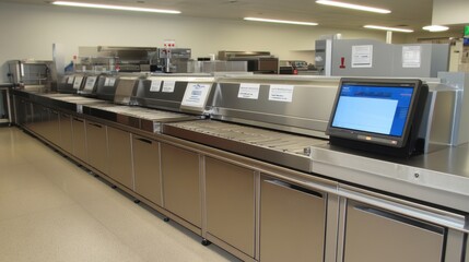 A Six Sigma quality control station integrated into a lean factory.