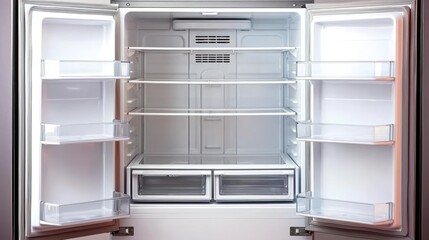Empty Modern Refrigerator Interior