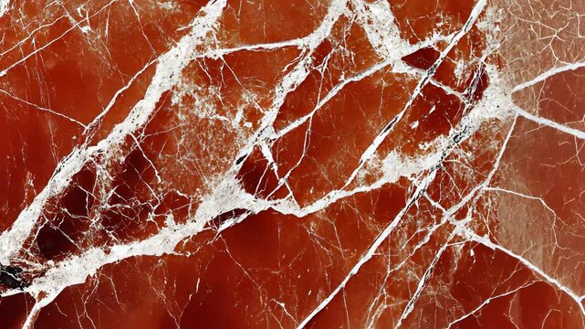Elegant red marble with striking white veining showcasing natural beauty and versatility for design purposes