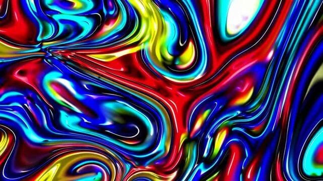Colorful abstract liquid swirl pattern, psychedelic art concept