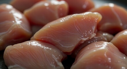 Fresh Raw Chicken Pieces Close-up Ready for Cooking or Meal Prep