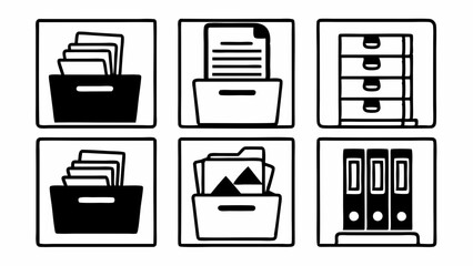 Organized Office Files and Filing Cabinets
