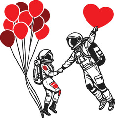 Astronauts Couple Valentine's Day