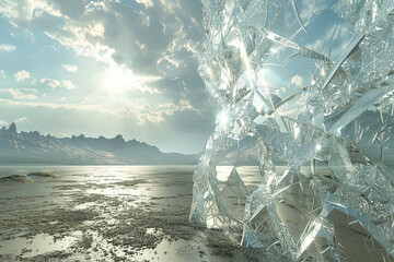 ice on the lake