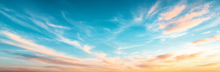 Obraz premium beautiful sky with soft clouds and vibrant colors at sunset