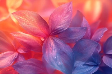 Fototapeta premium Abstract image of colorful petals with vibrant lighting