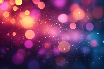 Colorful bokeh light effect in a festive atmosphere