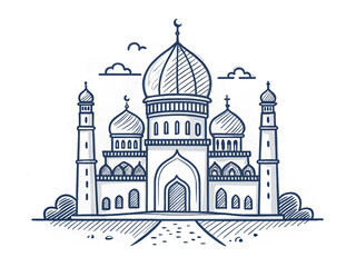 Fototapeta premium vector illustration of church