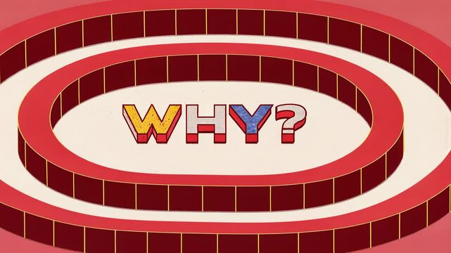 5 WHY analysis concept, Colorful illustration featuring the word WHY