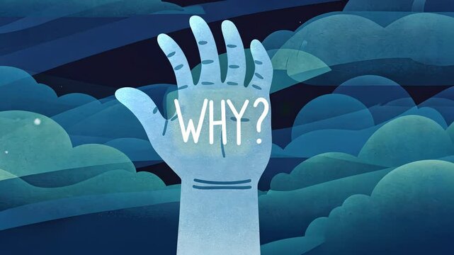 5 WHY analysis concept, Hand reaching out with the word WHY displayed.