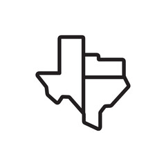 Texas icon Thin isolated logo