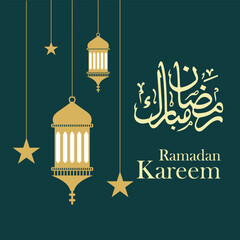 Elegant Ramadan Kareem vector illustration.