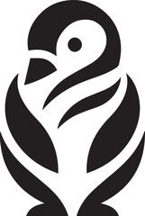 minimalist penguin logo