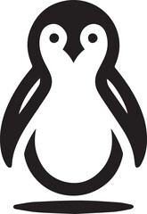 minimalist penguin logo