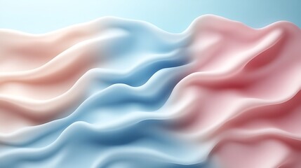Obraz premium Abstract Pastel Waves of Smooth Flowing Fabric