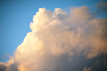 Glowing Clouds at Sunset Over Rocky Mountains