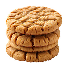 Stack of Cookies Isolated on Transparent Background