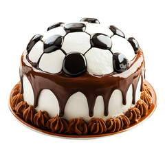 Soccer Cake Isolated on Transparent Background