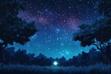 Fototapeta premium Stunning view of a night sky filled with stars