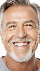 Fototapeta premium man mature white laughing background olated portrait happy smile guy businessman suit happy portrait photogenic man white model attractive 1 looking business person face people caucasian background