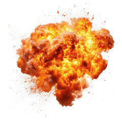 Fire Explosion Isolated on Transparent Background