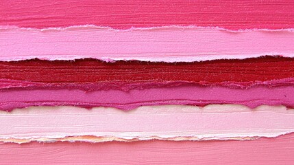 Layers of Pink and Red Textured Paint Abstract Background