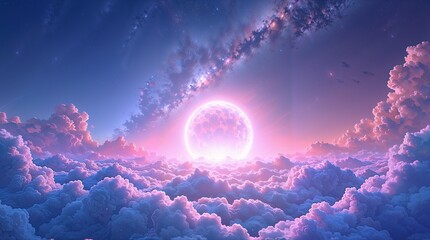 Fototapeta premium Cosmic Clouds, Celestial Light,Surreal Space, Infinite Possibilities.A Vision of the Universe in Stunning Color,Celestial and Cosmic Background