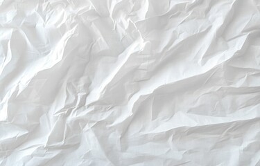 Obraz premium White Crumpled Paper Texture Minimalism Abstract Background for Packing and Design