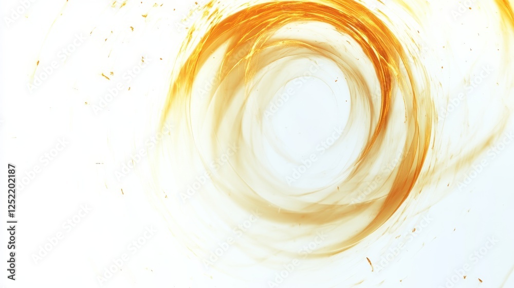 Poster Abstract swirling pattern with orange and white gradient, dynamic movement concept