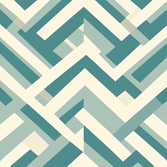 Geometric Abstract Pattern with Zigzag Shape and Soft Color Palette