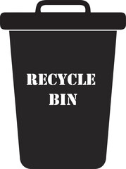 Recycle Bin Icon Silhouette