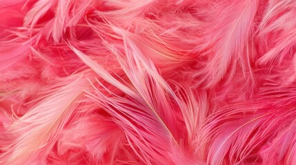 A vibrant close-up of flamingo feathers in shades of coral and pink, perfect for artistic designs. 