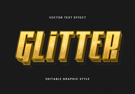 Gold Glitter Bold sparkly Font Shiny Text Effect