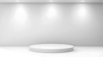 Stage presentation setup modern studio photography minimalist design wide angle creative space for events
