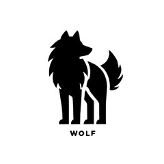 Wolf Silhouette: A powerful and minimalist silhouette of a wolf, instantly recognizable and symbolizing strength, intelligence, and wildness. Perfect for logos, branding.
