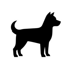 Dog Silhouette: A simple yet striking silhouette of a dog in a classic profile pose, capturing the essence of canine loyalty and companionship. This design is ideal for creating minimalist logos.