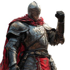 Cheering Knight in Armor as a Bold Medieval Warrior Portrait for Fantasy and Historical Art,...