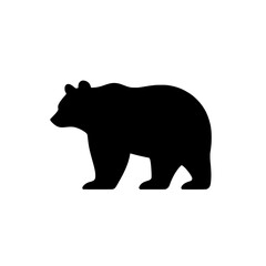Bear Silhouette: A bold and minimal silhouette of a bear, a powerful and iconic symbol of strength, wilderness, and nature.