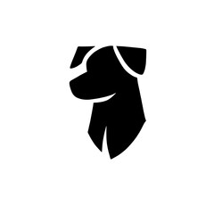 Dog Silhouette Icon: A simple yet powerful silhouette of a dog's head, perfect for creating logos, branding, or any design project that needs a touch of canine charm.