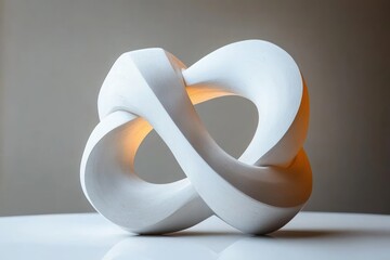 Minimalist Infinity Sculpture Symbolizing Love and Forever in Elegant Design