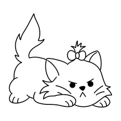 cute cat icon illustration
