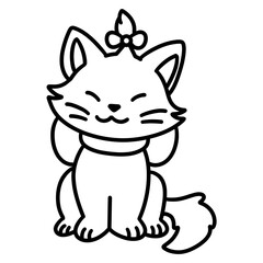 cute cat icon illustration
