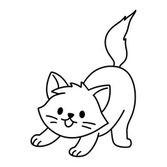cute cat icon illustration